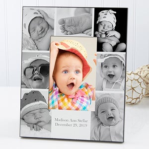 Personalized Baby Picture Frame - Printed Photo Collage - Vertical