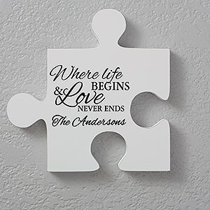 Personalized Puzzle Piece Wall Décor - Quote 2