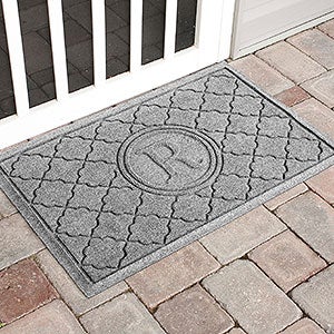 Personalized Monogram AquaShield Molded Doormat - Bombay Monogram