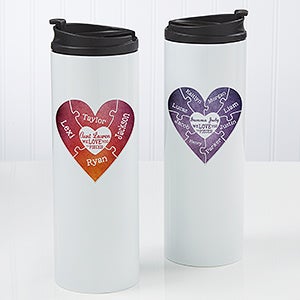 Personalized Heart Travel Tumbler - We Love You To Pieces