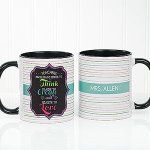 Teacher Quotes Personalized Coffee Mug 11 oz.- Black