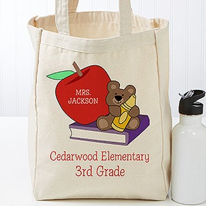 Teddy Bear Personalized Teacher Petite Tote Bag