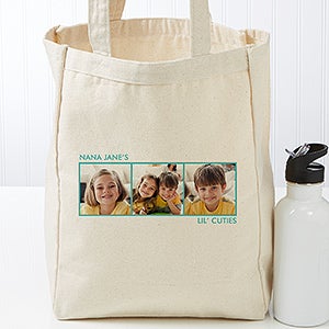 Picture Perfect Personalized Petite Canvas Tote Bag-3 Photos