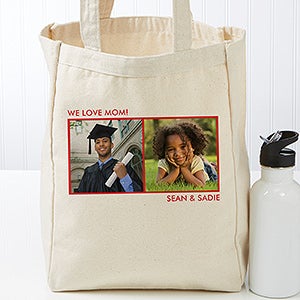 Picture Perfect Personalized Petite Canvas Tote Bag-2 Photos