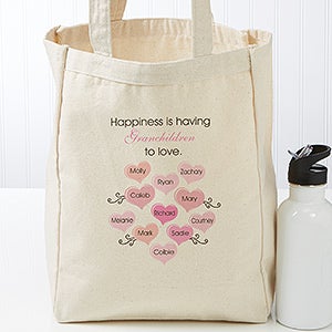 What Is Happiness? Personalized Petite Canvas Tote