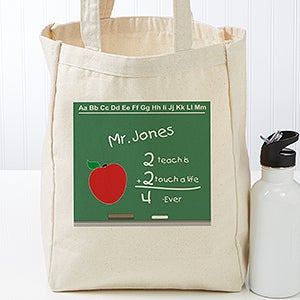 Chalkboard Teacher Personalized Petite Tote Bag