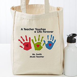 Touches A Life Personalized Teacher Petite Tote Bag