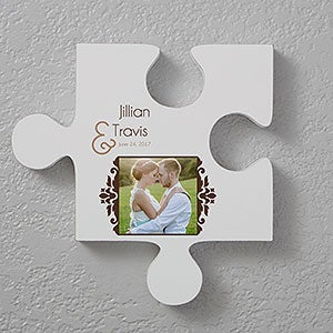 Two Name Personalized Puzzle Piece Wall Décor