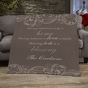 Christmas Blessings Personalized 50x60 Fleece Blanket