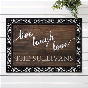 Personalized Family Doormat - Live Laugh Love