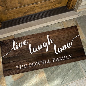 Personalized Live Laugh Love Oversized Doormat