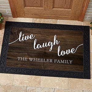 Live, Laugh, Love Personalized Personalized Doormat- 20x35