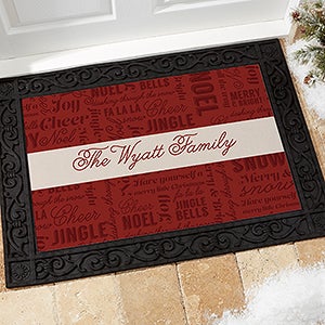 Winter Melody Personalized Personalized Doormat- 18x27