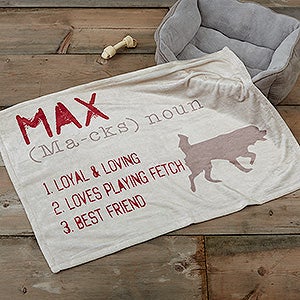 Personalized Dog Blanket - Definition of My Dog