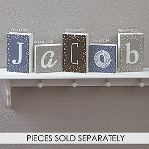 Personalized Single Letter Decor Rectangle Shelf Blocks- 4.5 x 7