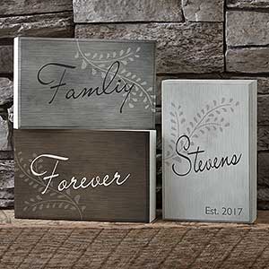 Décor Words Personalized Rectangle Shelf Blocks- Set of 3