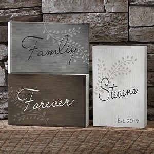 Personalized Elegant Decor Words Family Shelf Blocks Set