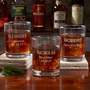 Groomsmen 14oz. Personalized Whiskey Glass