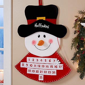 Snowman Personalized Countdown Calendar