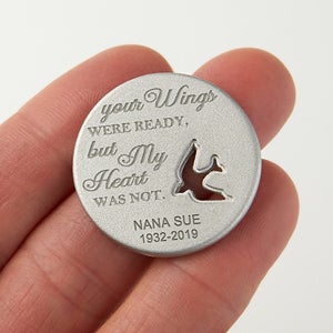 Personalized Pocket Tokens - Memorial Dove