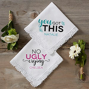 No Ugly Crying Handkerchief - Personalized Handkerchief