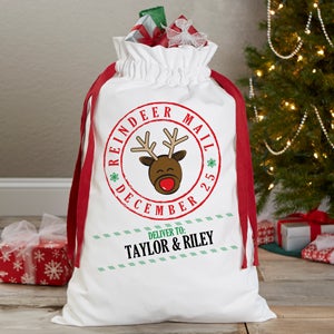 Personalized Santa Sack - Reindeer Mail