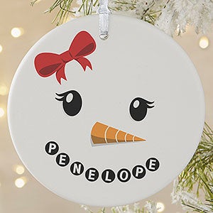 Snowman Character Personalized Ornament