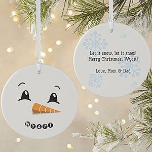 Personalized Snowman Character Ornament