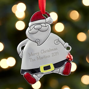 Personalized Metal Ornaments - Santa