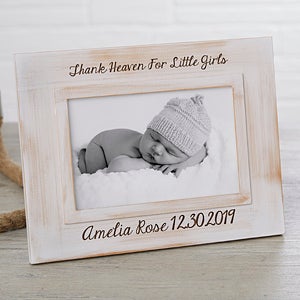 Personalized Whitewashed Rustic Picture Frame