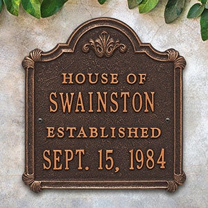 Personalized Anniversary House Plaque