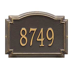 Williamsburg Personalized Aluminum Address Number Plaque