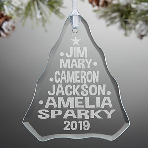 Personalized Christmas Family Tree Ornament