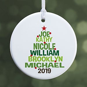 Personalized Family Tree Ornament for Christmas