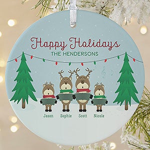 Reindeer Family Personalized Christmas Ornament