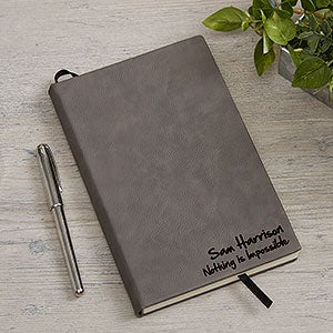 Personalized Journal - Charcoal Signature Series