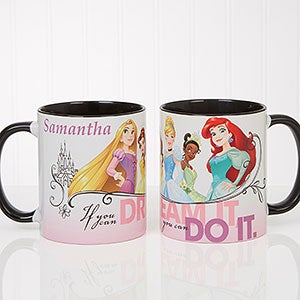 Disney Princess Personalized 11 oz Black Coffee Mug