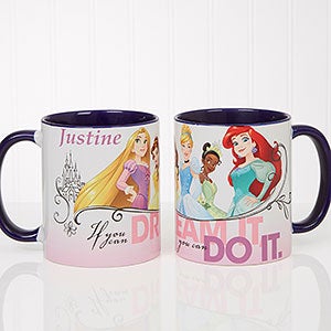 Disney Princess Personalized 11 oz Blue Coffee Mug