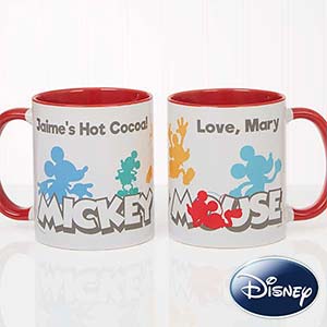 Disney® Mickey Mouse Silhouette Personalized Coffee Mug 11oz.- Red