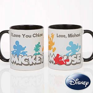 Disney® Mickey Mouse Silhouette Personalized Coffee Mug 11oz.- Black