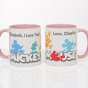 Mickey Mouse Personalized Coffee Mug - 11oz Pink