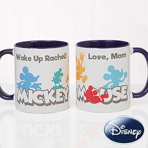 Disney® Mickey Mouse Silhouette Personalized Coffee Mug 11oz.- Blue