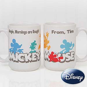 Disney® Mickey Mouse Silhouette Personalized Coffee Mug 15 oz.- White