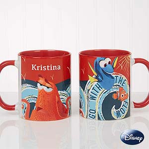 Disney® Finding Dory Go With The Flow Personalized Coffee Mug 11oz.- Red