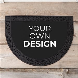 Design Your Own Personalized Half Round Doormat- Black