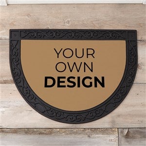 Design Your Own Personalized Half Round Doormat- Tan