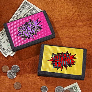 Personalized Wallets For Kids - Super Hero