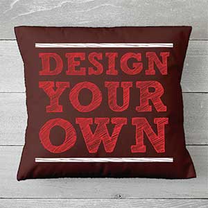 Design Your Own Personalized 18 Throw Pillow- Chocolate Brown