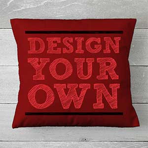 Design Your Own Personalized 18 Throw Pillow- Burgundy