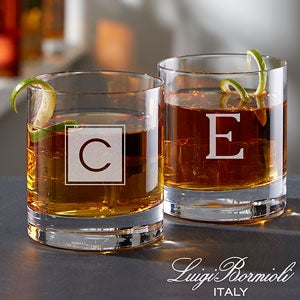 Luigi Bormioli® Personalized Old Fashioned Whiskey Glass- Monogram